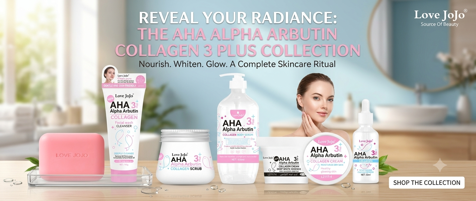 Love JoJo AHA Alpha Arbutin Collagen 3 Plus Skincare Set