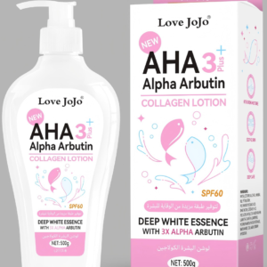 Love JoJo Alpha Arbutin Whitening Body Lotion | SPF60 Sun Protection & 3X Deep White Essence for Radiant Skin (500g)