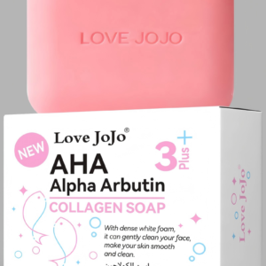 Love JoJo Alpha Arbutin Brightening Soap | AHA & Collagen 3 Plus Gentle Cleansing Bar for Soft & Smooth Skin