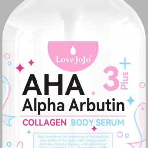 Love JoJo Alpha Arbutin Glow Body Serum | AHA & Collagen 3 Plus Hydrating & Anti-Dark Skin Treatment (500ml)
