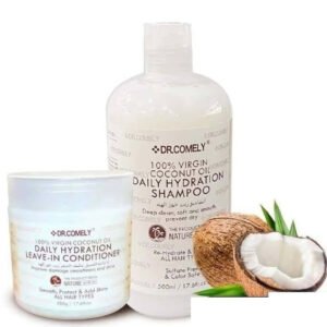 DR.COMELY 100% Virgin Coconut Oil Daily Hydration Shampoo - Sulfate Free & Color Safe (500ml / 17.6fl.oz)